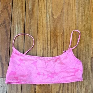 Triangl Swimwear Pink Floral Kids Bikini Top